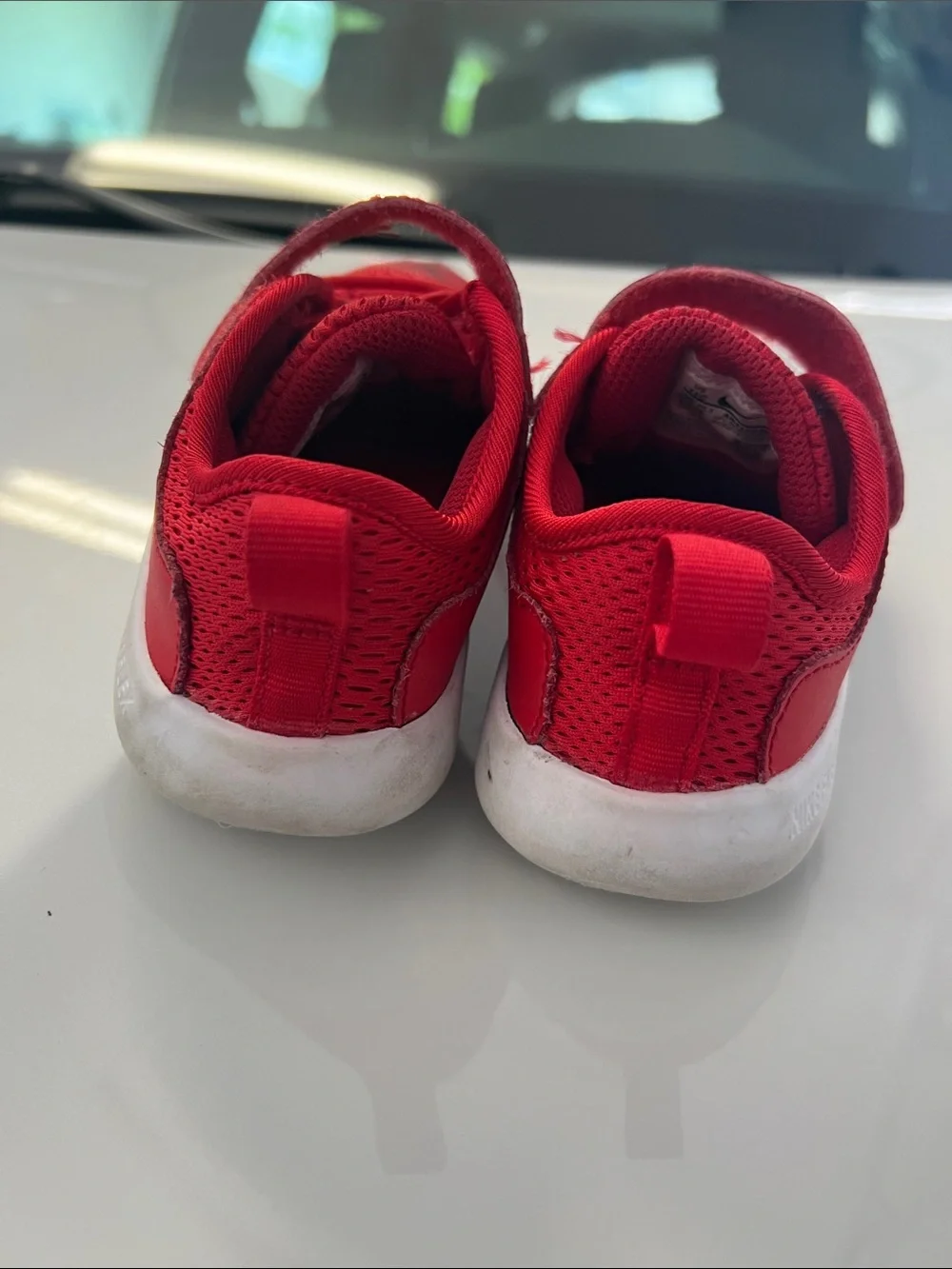 Nike Kids Red Velcro Athletic Sneakers